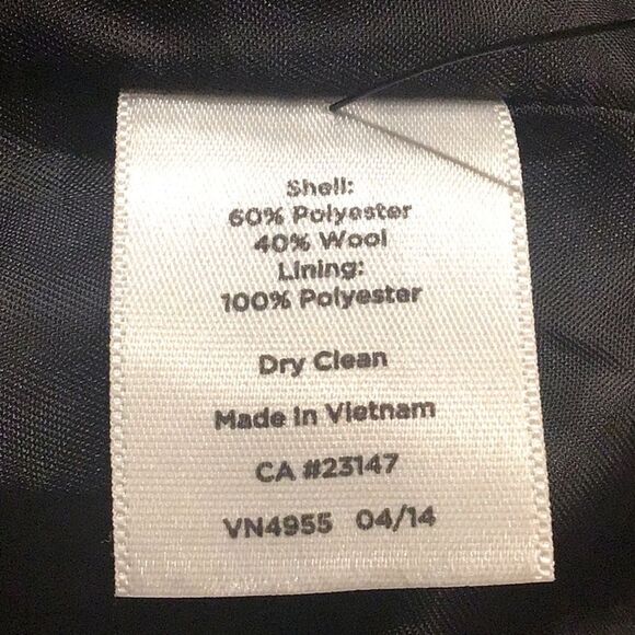 Talbots Black Tan Animal Leopard Print Button Up Wool Blend Coat - Picture 16 of 16